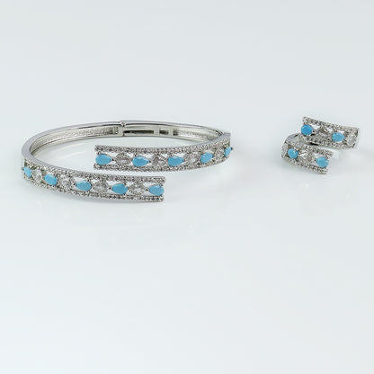 Lustrous Gem Duo Bangle LA050