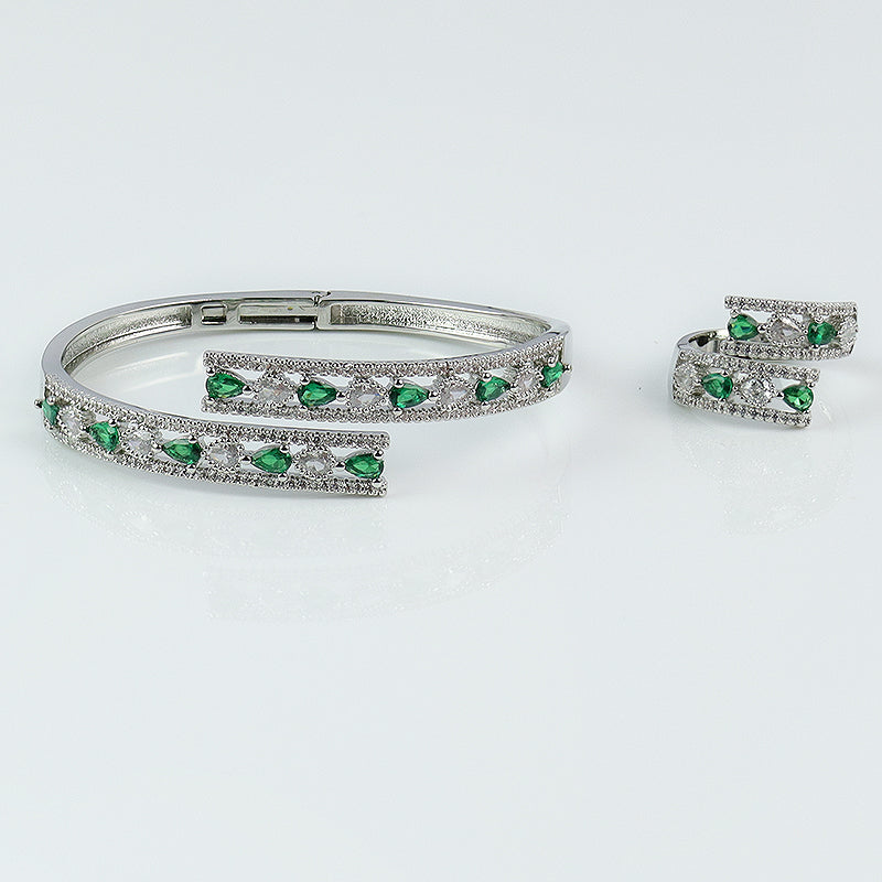 Lustrous Gem Duo Bangle LA050