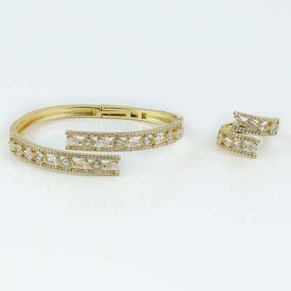 Lustrous Gem Duo Bangle LA050