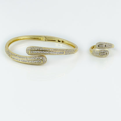 Subtle Bead Elegance Bangle LA047